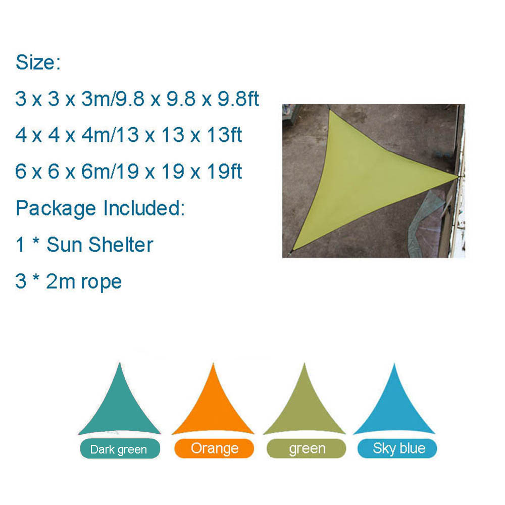 6 × 6 × 6 m 三角形太陽の避難所防水サンシェイドセ - Waterproof Tarp Shelter のレビューと価格