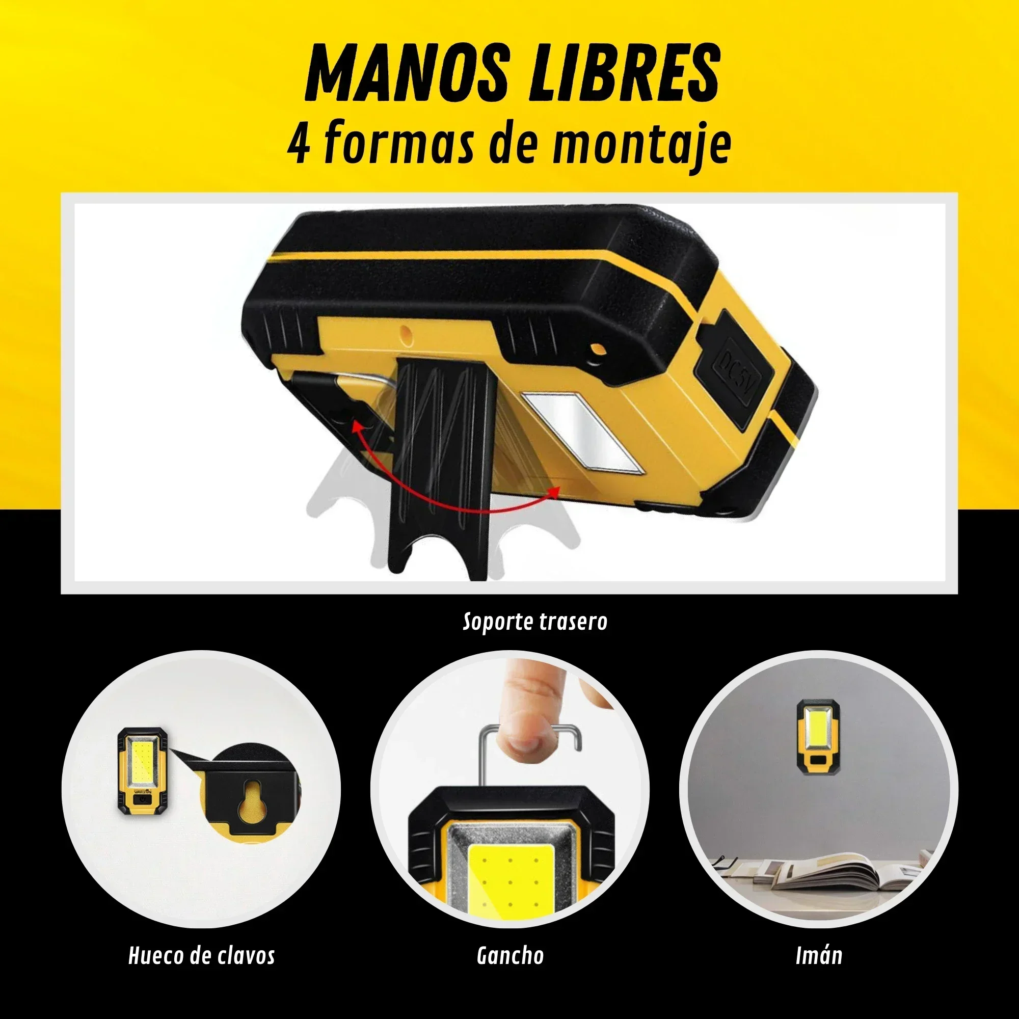 ポータブル4000mAh充電式作業灯 超高輝度COB懐中電灯 - Outdoor Camping Lantern のレビューと価格