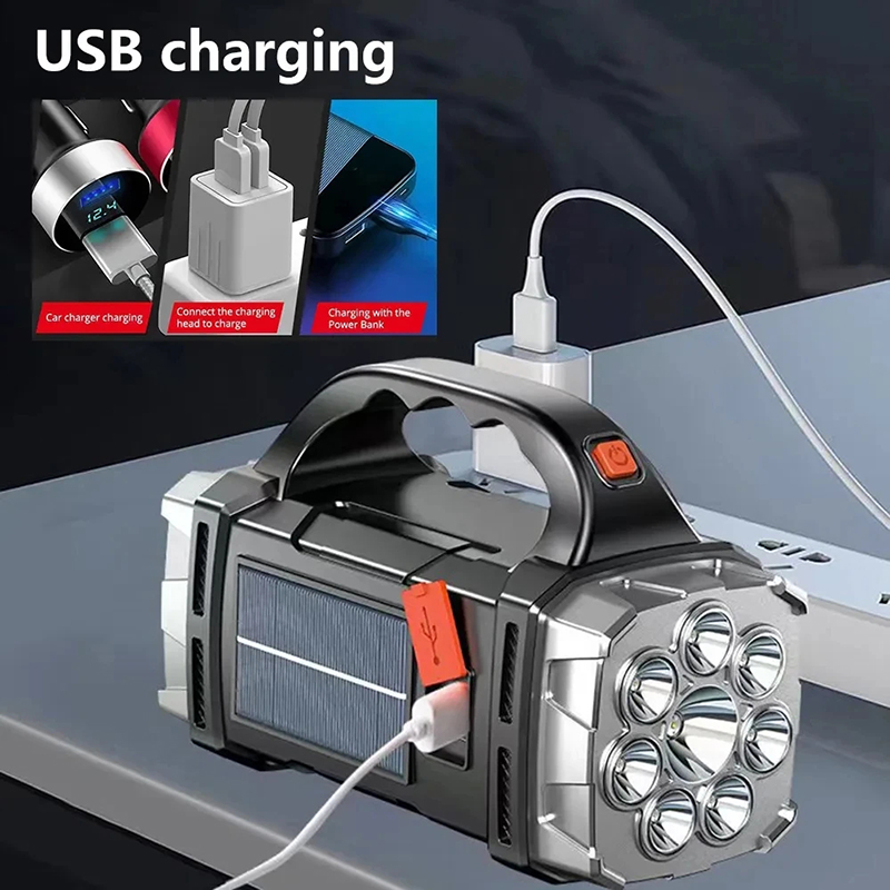 ポータブル強力な USB 充電式懐中電灯ソーラー LED ラ - Camping Lantern のレビューと価格