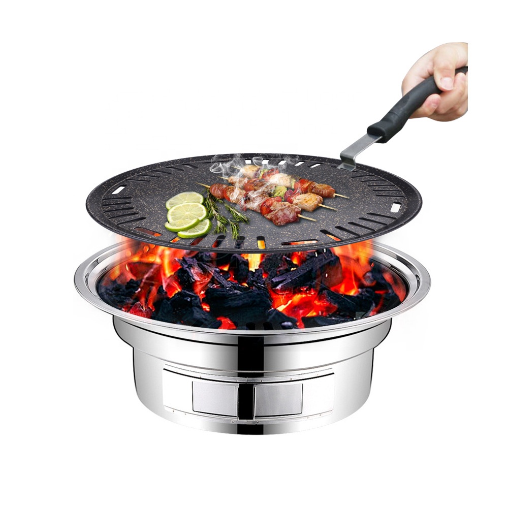 アルミ製丸型BBQプレート ノンスティックテーブルバーベキュ - Outdoor Camping Korea のレビューと価格