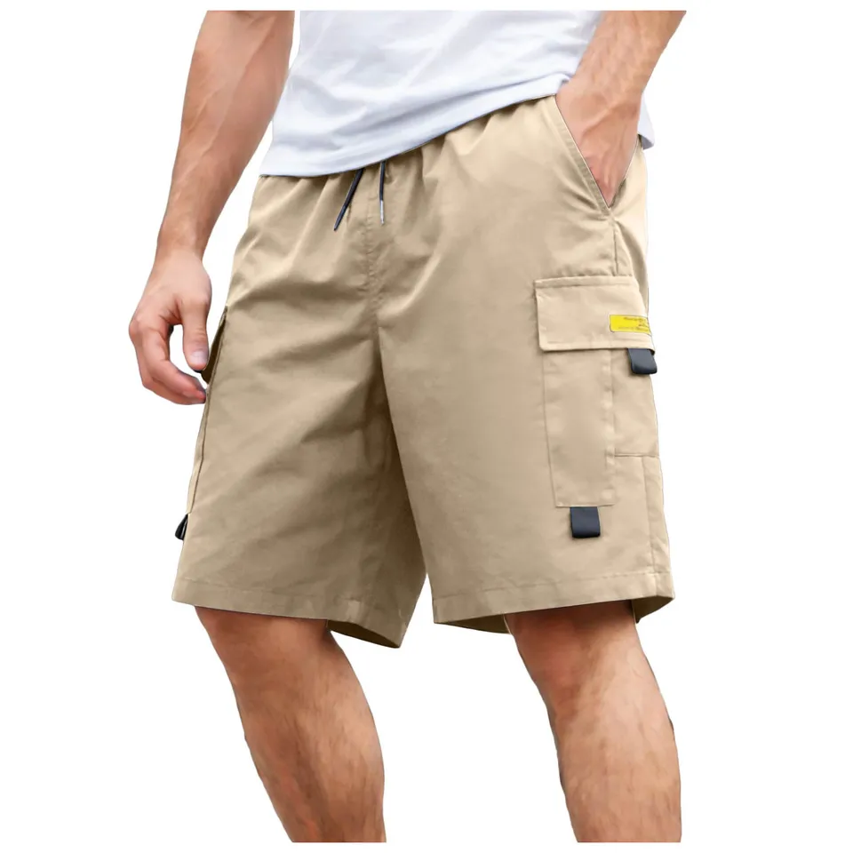 メンズ夏カーゴショーツトレンディなルーズフィット巾着マルチポ - Camping Outdoor Clothing のレビューと価格