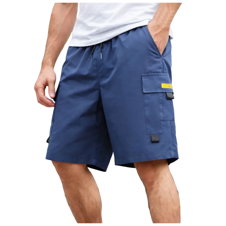 メンズ夏カーゴショーツトレンディなルーズフィット巾着マルチポ - Camping Outdoor Clothing のレビューと価格