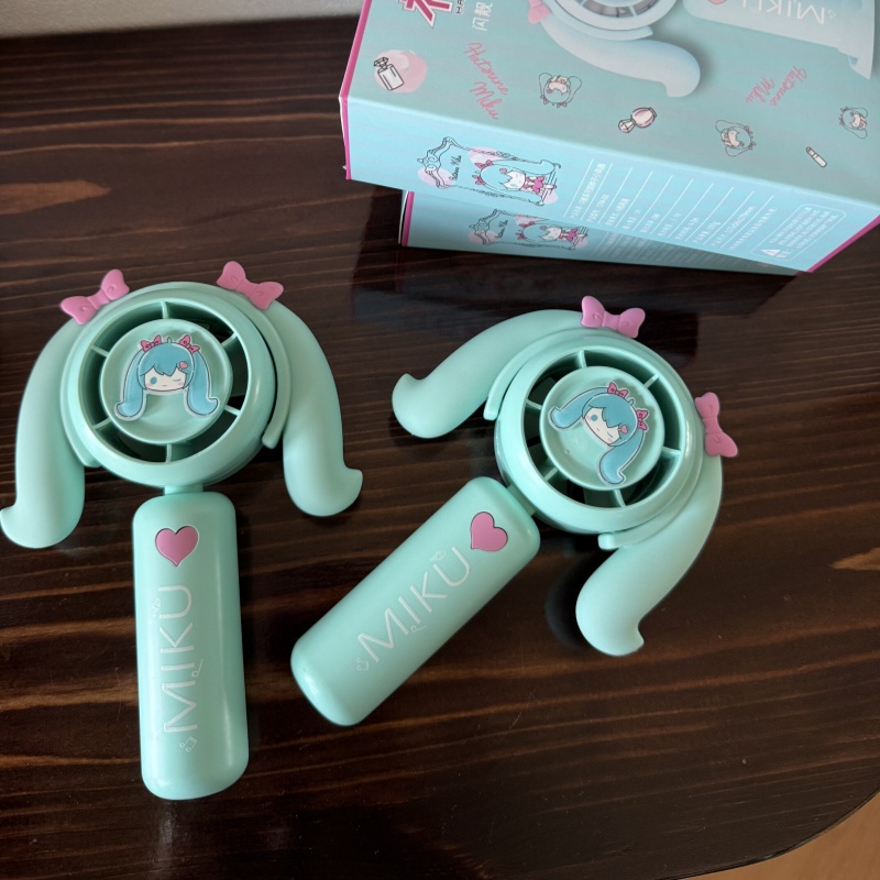 初音ミクミニハンドヘルドファン冷却ファン家庭用オフィス旅行ア - Camping Quiet のレビューと価格
