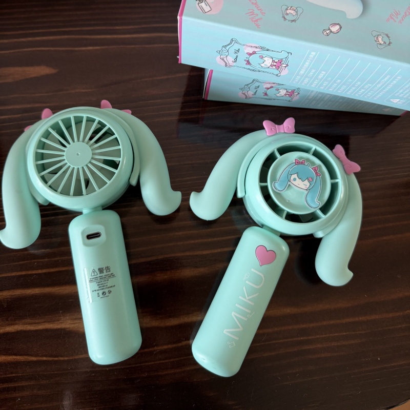 初音ミクミニハンドヘルドファン冷却ファン家庭用オフィス旅行ア - Camping Quiet のレビューと価格