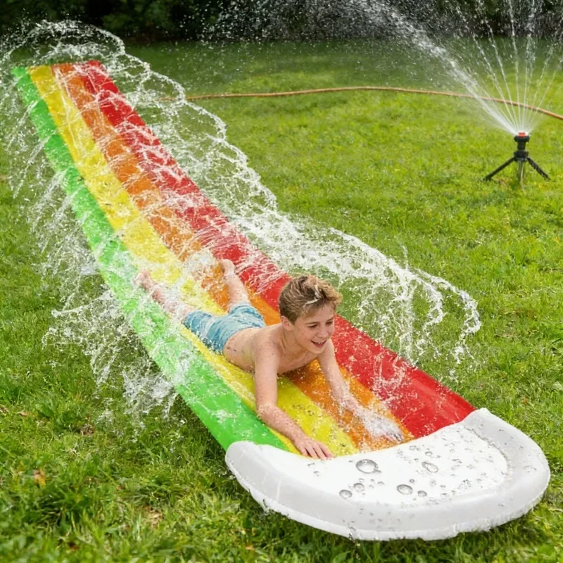 夏の屋外用インフレータブル水遊びおもちゃ ウォータースライド - Outdoor Camping Games For Kids のレビューと価格