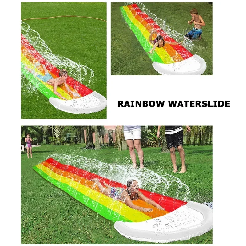 夏の屋外用インフレータブル水遊びおもちゃ ウォータースライド - Outdoor Camping Games For Kids のレビューと価格