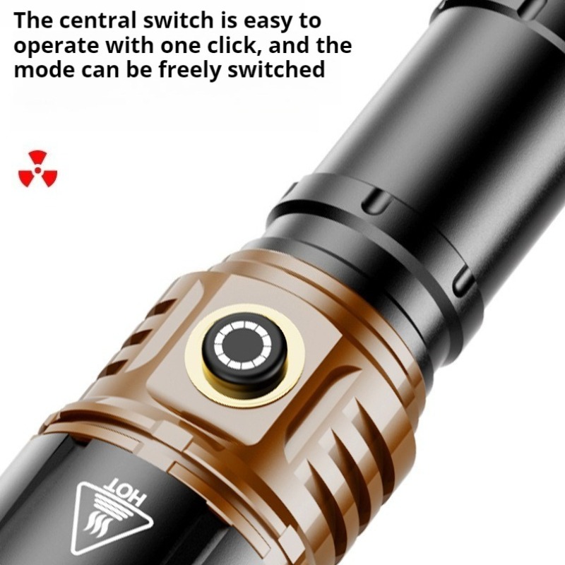 強力な光ハイパワー LED 懐中電灯タイプ C 充電防水アル - Outdoor Camping Lantern のレビューと価格