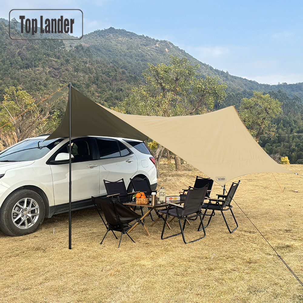 4.5x4.5m 車用オーニング サンシェード キャノピー  - Waterproof Tarp Shelter のレビューと価格
