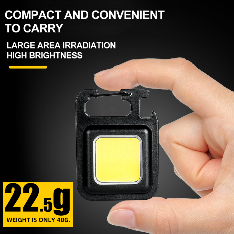 超高輝度で便利な携帯用ミニCOBキーホルダー懐中電灯、充電式 - Camping Lantern のレビューと価格