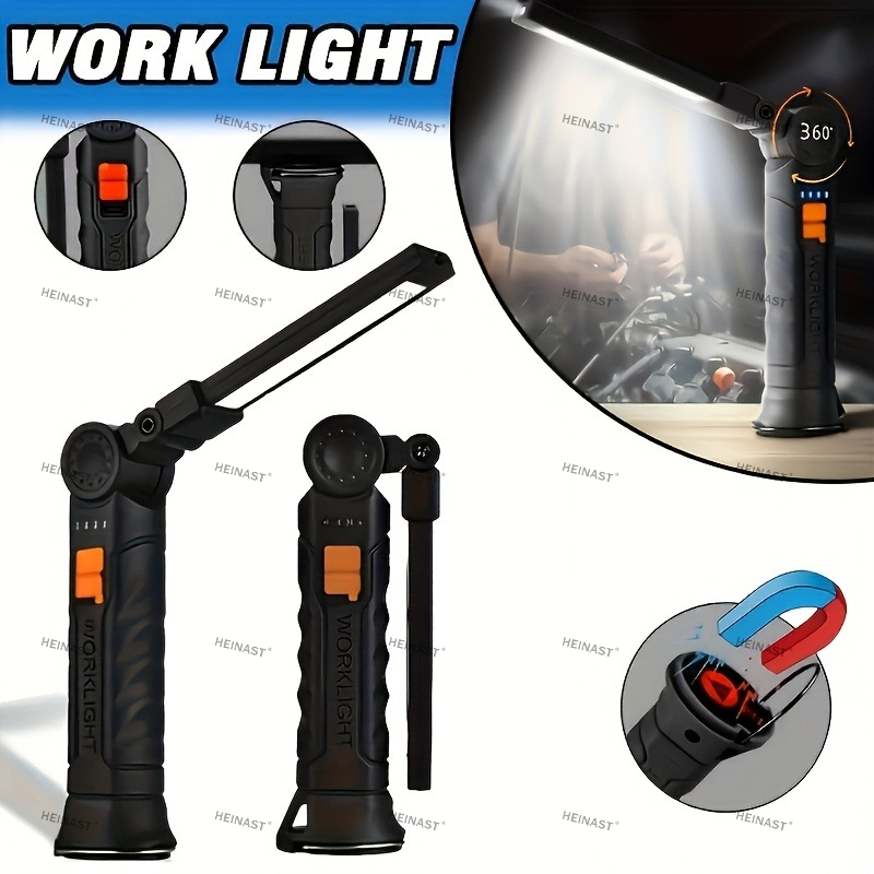 COB LED 折りたたみ懐中電灯ポータブル磁気作業灯ランタ - Camping Lantern のレビューと価格