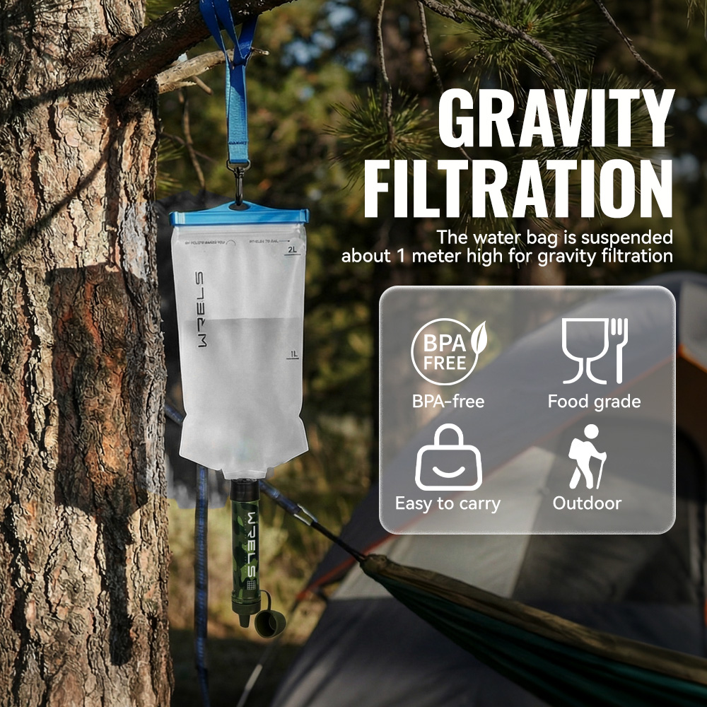 WRELS 屋外ポータブル浄水器セット キャンプ用浄水器 サ - Outdoor Camping Water Filter のレビューと価格
