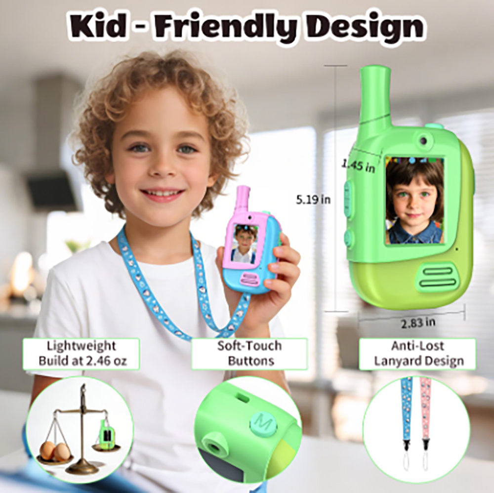 2パック充電式キッズビデオウォーキートーキー（4つのボイスチ - Outdoor Camping Games For Kids のレビューと価格
