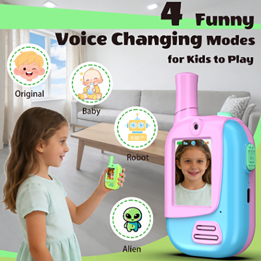 2パック充電式キッズビデオウォーキートーキー（4つのボイスチ - Outdoor Camping Games For Kids のレビューと価格