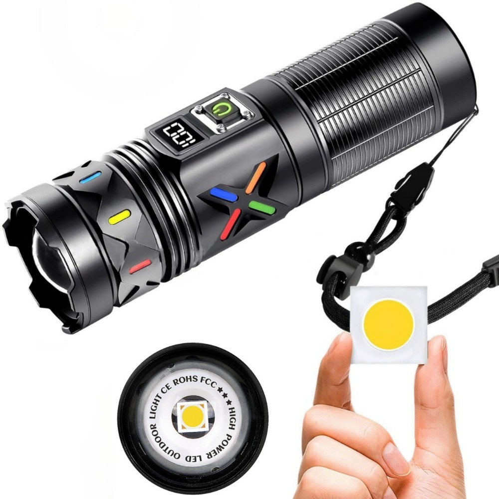 ハイパワー LED 懐中電灯伸縮ズーム USB 充電式ロング - Outdoor Camping Lantern のレビューと価格