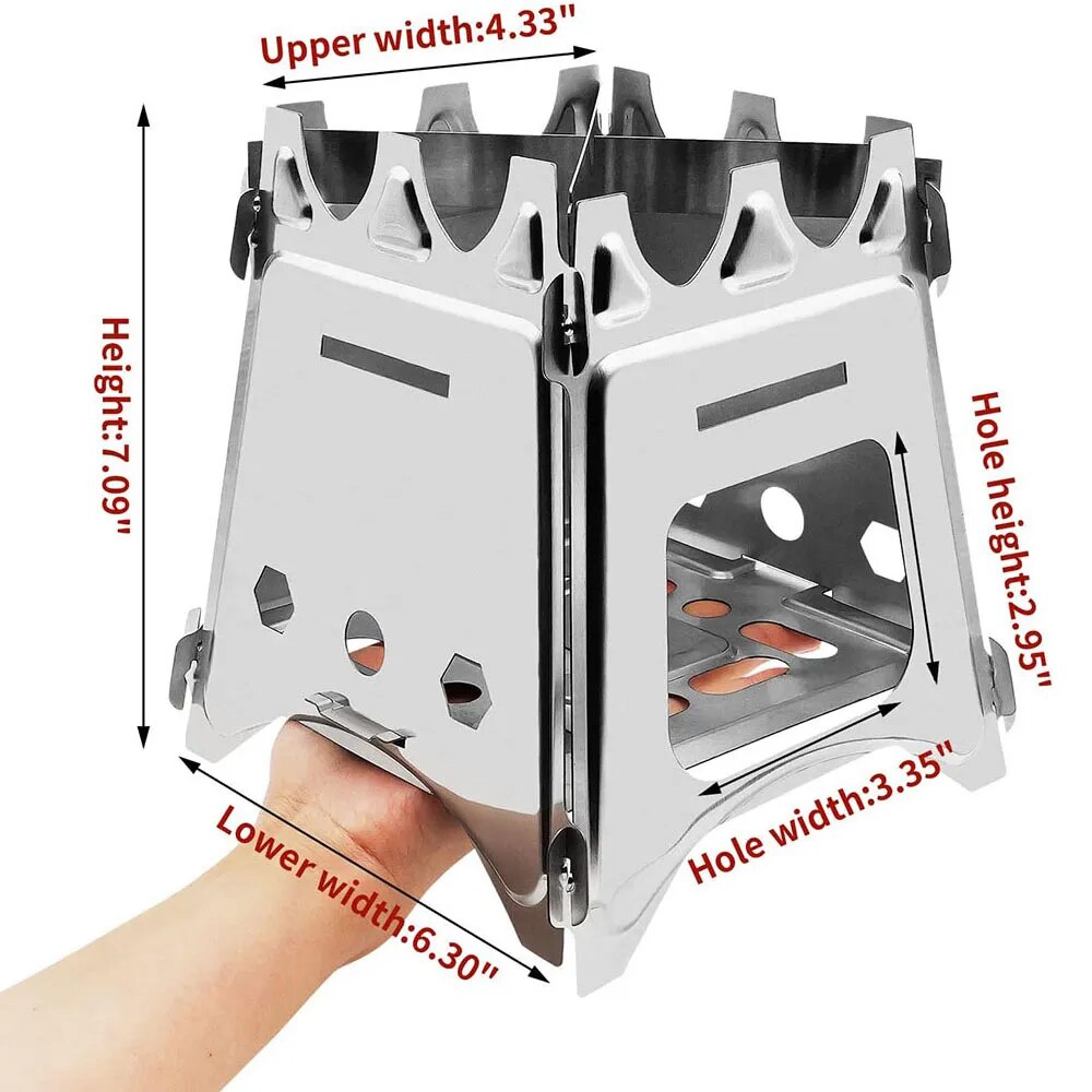 折りたたみ式薪ストーブ屋外ハイキング旅行バーベキュー用ポータ - Outdoor Camping Stove Wood のレビューと価格